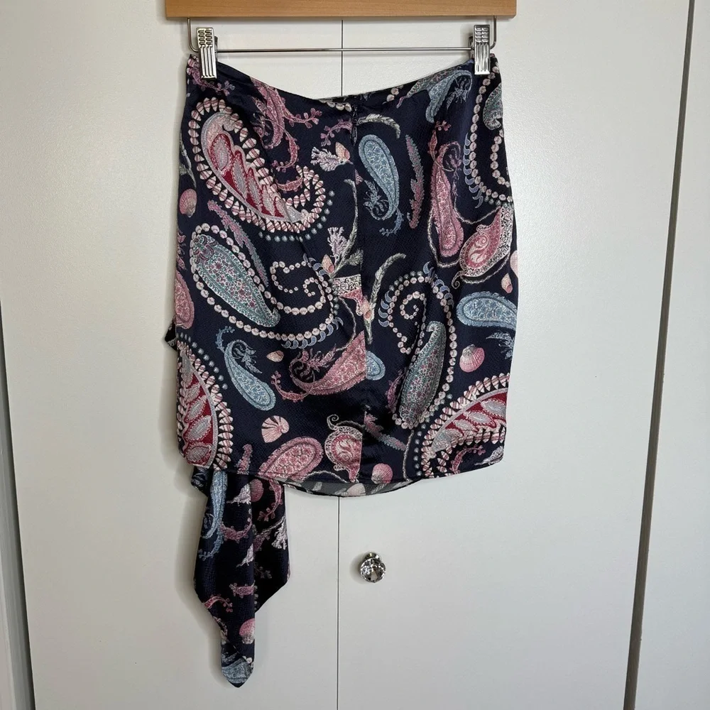 Thurley - Crown Of Thornes Mini Skirt - 100% silk - Nautical/mermaid - US 4